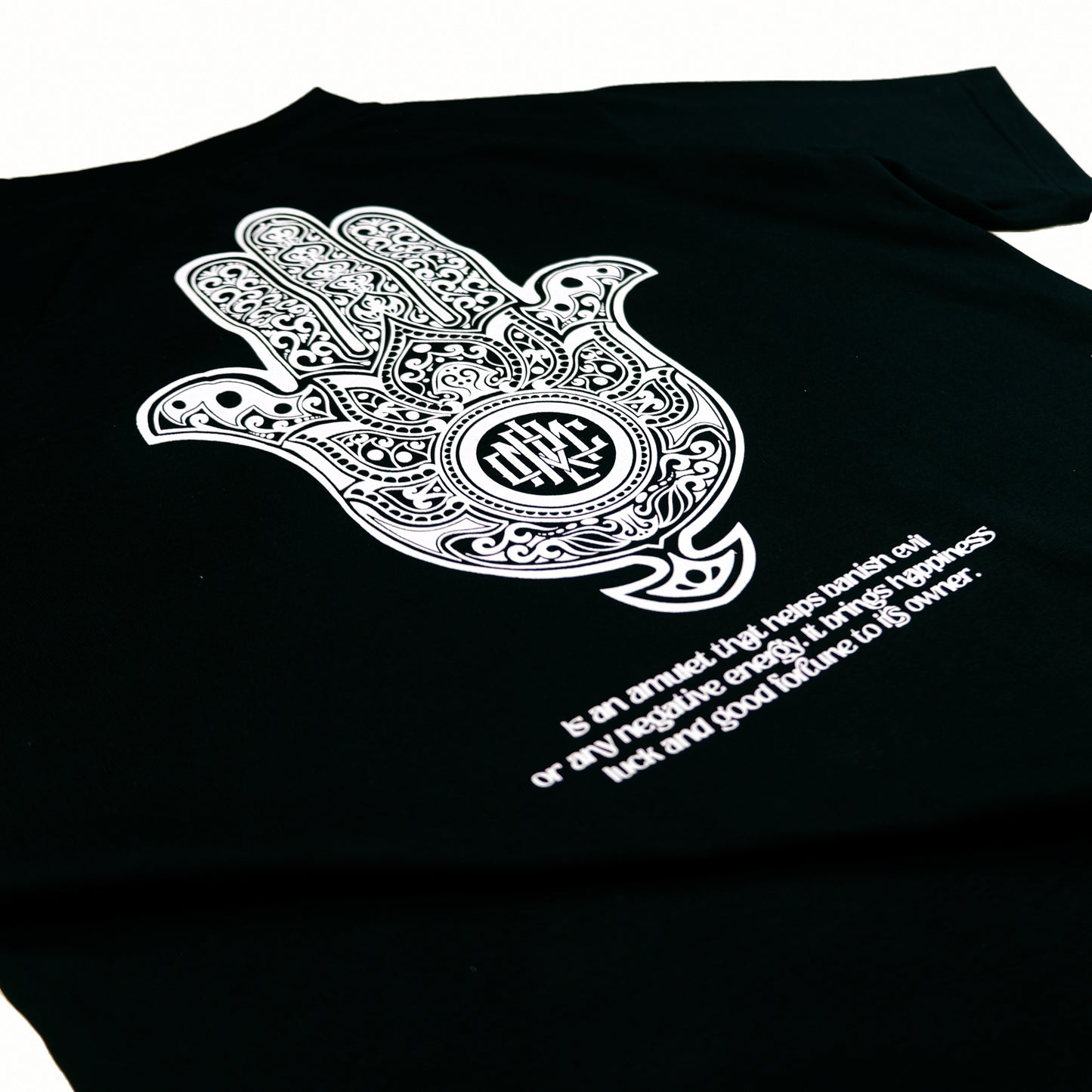 BOX FIT | OVERSIZED TEE | HAMSA SHIRT | BLACK