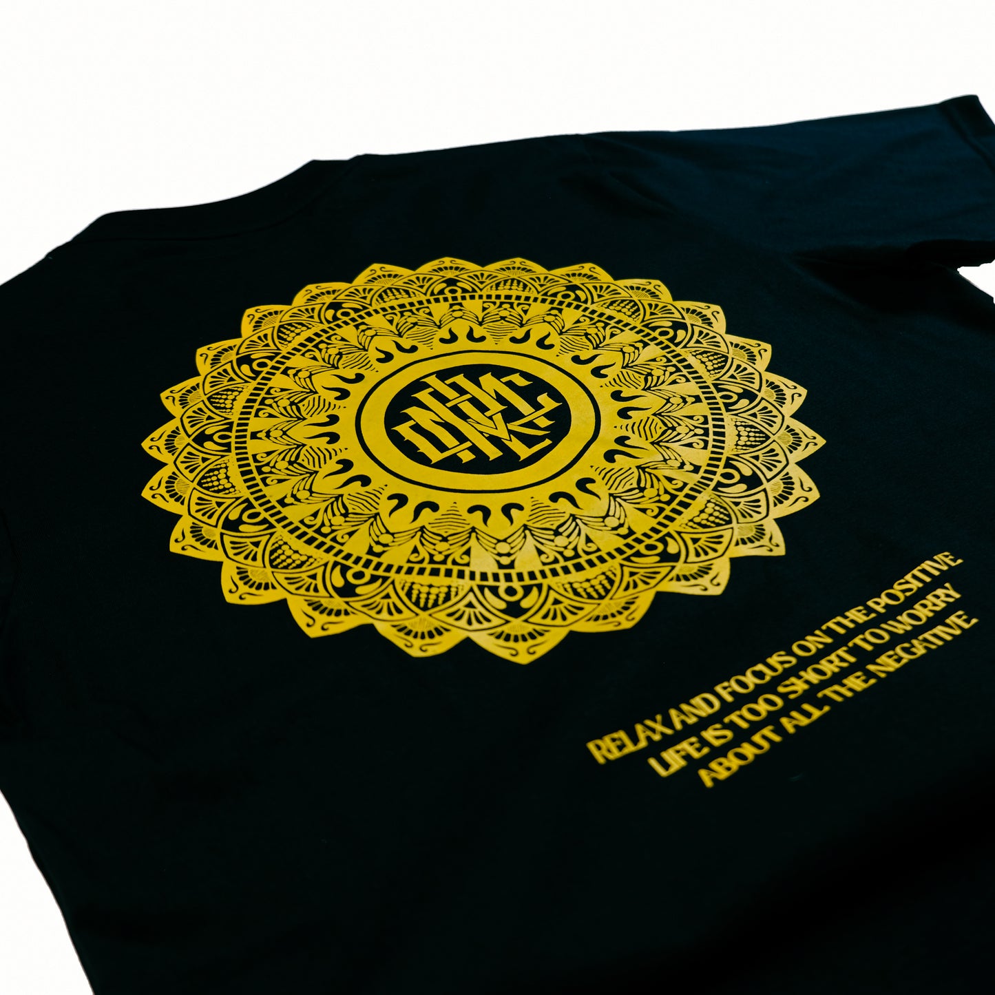 BOX FIT | OVERSIZED TEE | MANDALA SHIRT | BLACK