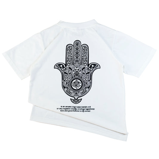 BOX FIT | OVERSIZED TEE | HAMSA SHIRT | OFFWHITE